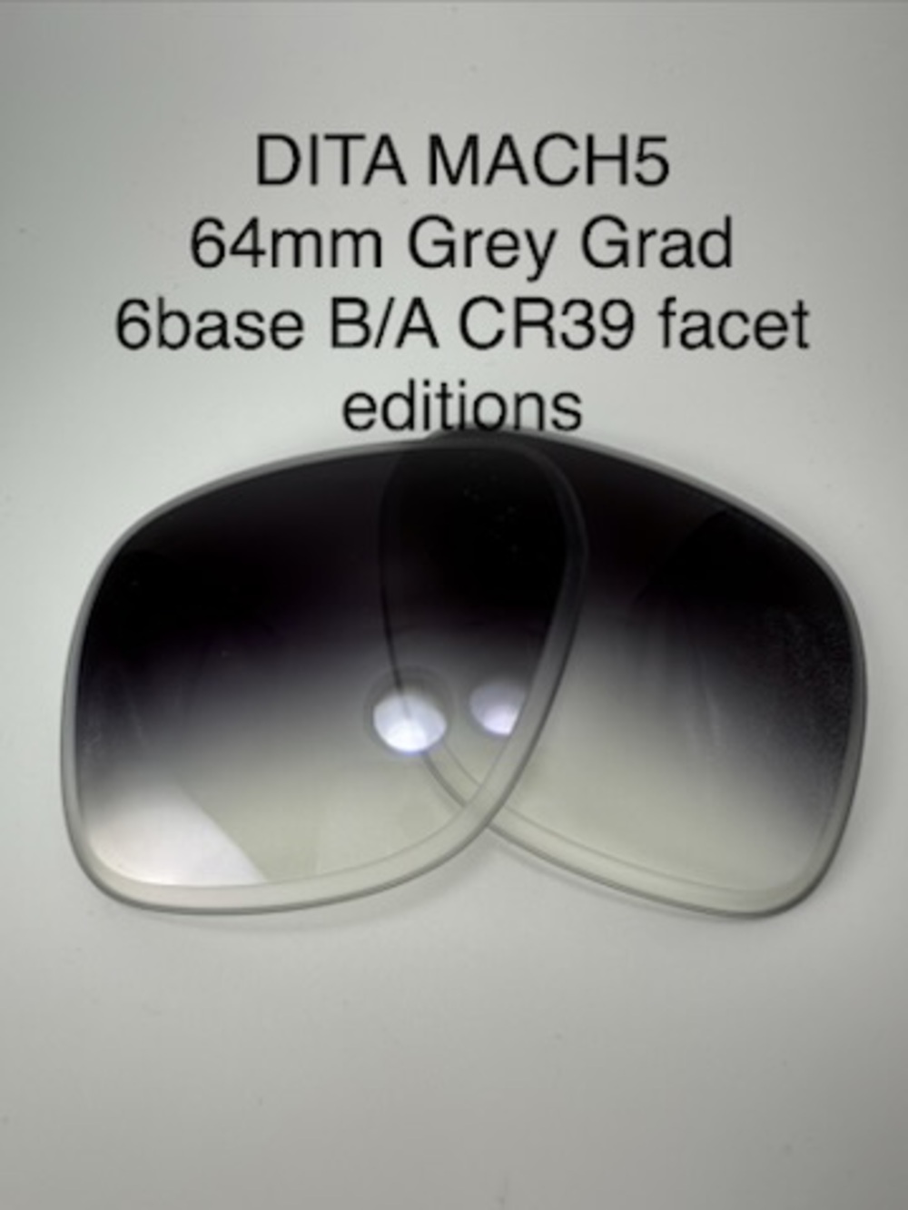 Original Replacement Lenses for DITA Mach5 Faceted Grey Gradient  New